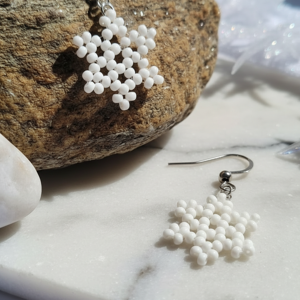 Snowflake Earrings Detail
